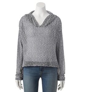 Mudd Cropped Hooded Sweater